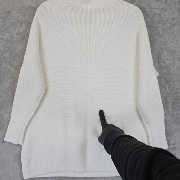 Free People Sweater Womens XS White Ottoman Slouchy Tunic Cowl Neck OB432957 - Picture 14 of 14